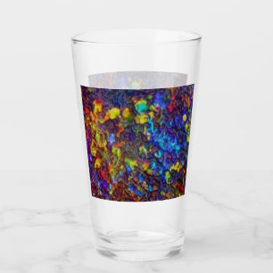 Drinking Glass - Melted Colourful Wax