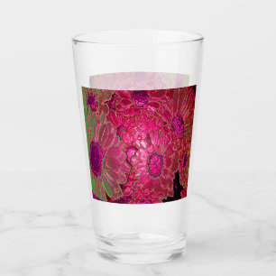 Drinking Glass - Neon Floral #1