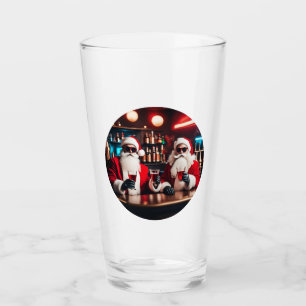 drinking glass Santa