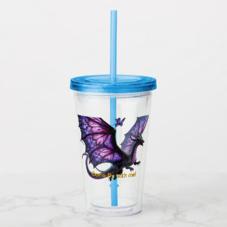 Drinking glass with lid and straw