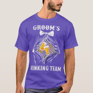 Drinking Groom Team Squad Funny Bachelor Party T-Shirt