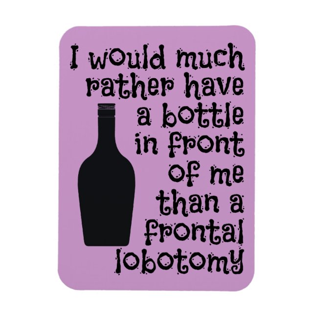 Drinking humour custom colour magnet (Vertical)