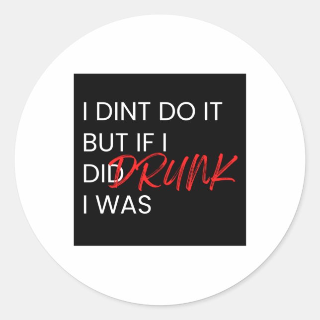 Drinking Mistake Sticker  (Front)