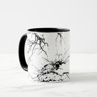 Drinking mugs with birch forest tree tops
