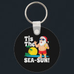 Drinking Santa Claus Tis The Sea-sun Christmas In  Key Ring<br><div class="desc">Drinking Santa Claus Tis The Sea-sun Christmas In July Gift</div>