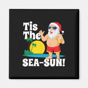 Drinking Santa Claus Tis The Sea-sun Christmas In Magnet