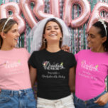 Drinking Squad Custom Bachelorette Wedding T-Shirt<br><div class="desc">This design was created though digital art. It may be personalised in the area provide or customising by choosing the click to customise further option and changing the name, initials or words. You may also change the text colour and style or delete the text for an image only design. Contact...</div>
