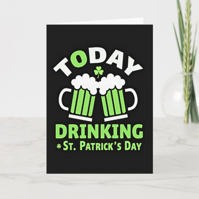 Drinking St Patricks Day Card (Front)