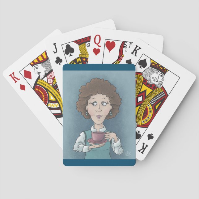 Drinking Tea Classic Playing Cards (Back)
