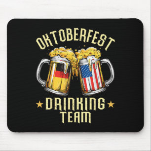 Drinking Team Beer Mugs American German Adults Mouse Pad