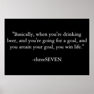Drinking To Win Life Poster