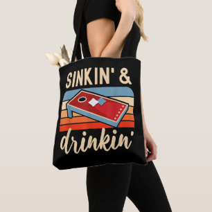 Drinking Toss Game Cornhole Fun Tote Bag