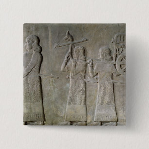 Drinking vessels & the Royal chariot 15 Cm Square Badge