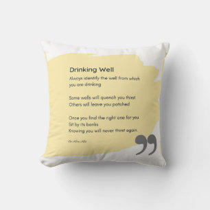 Drinking well poem yellow cushion