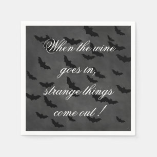 Drinking Wine Halloween Napkin