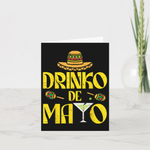 Drinko De Mayo Funny Cinco De Mayo Mexican Fiesta Card