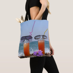 Drinks And Sunglasses BY The Beach Tote Bag