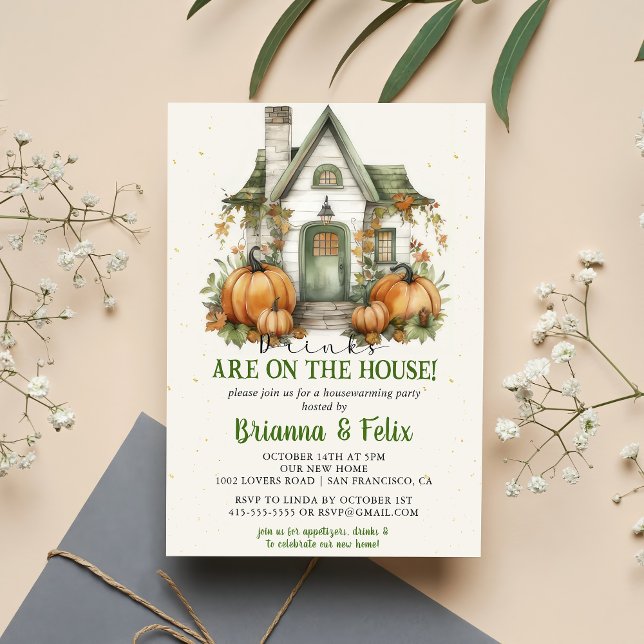 Drinks Are On the House! Halloween Party Invitation (Creator Uploaded)