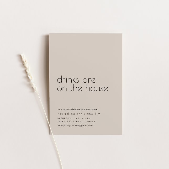 Drinks are on the House Housewarming Party Invite (Creator Uploaded)