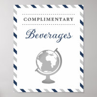 Drinks Beverages Navy Grey Travel Aeroplane Airlin