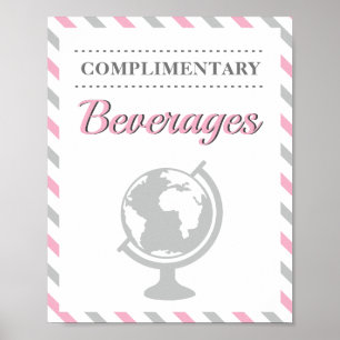 Drinks Beverages Travel Aeroplane Airline Party Poster