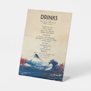 Drinks card Japonesque Harmony with Fuji Pedestal Sign