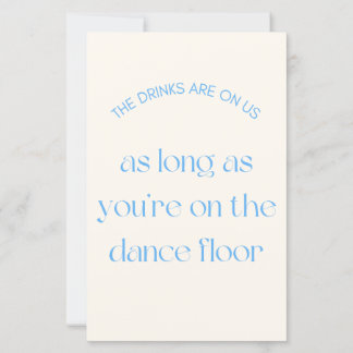 Drinks & Dance Floor Wedding Sign