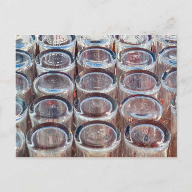 Drinks Glasses Abstract Holiday Postcard (Front)