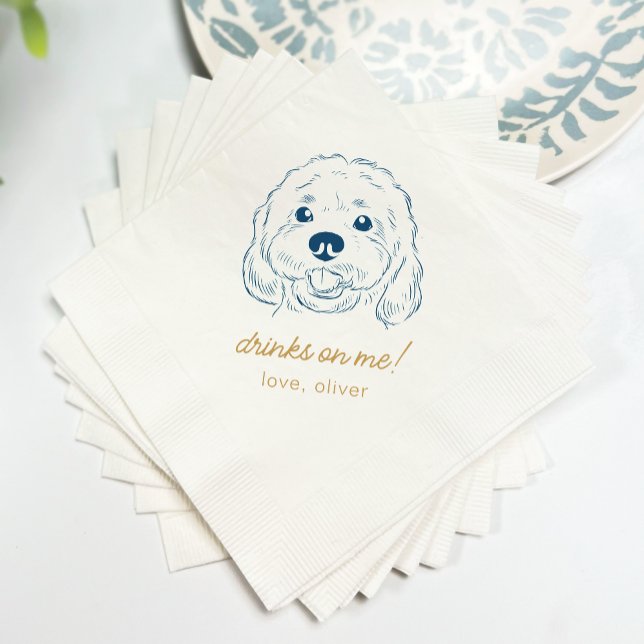 Drinks of Me Pet Wedding Napkins (Creator Uploaded)