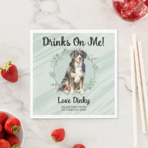 Drinks on Me! Bernese Mountain Dog Napkins