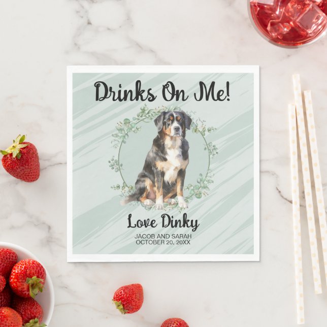 Drinks on Me! Bernese Mountain Dog Napkins (Insitu)