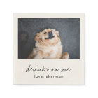 Drinks on Me Cute Fun Photo Modern Dog Wedding