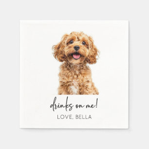 Drinks On Me! Dog Wedding Napkin