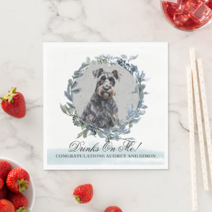 Drinks on Me! Kerry Blue Terrier Dog Photo Napkin