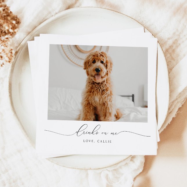 Drinks On Me Pet Wedding Napkin (Creator Uploaded)