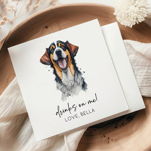 Drinks On Me! Sarabi Dog Pet Wedding Napkin