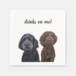 "Drinks on Me" Wedding Cocktail Napkins