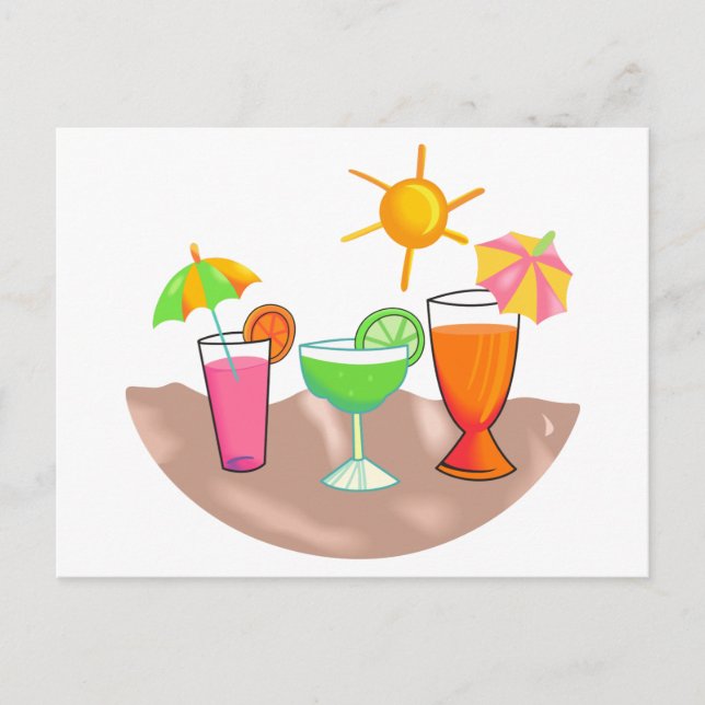 Drinks On the Beach Postcard (Front)