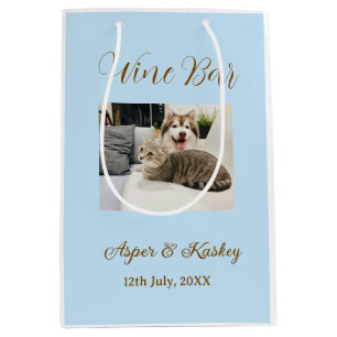 Drinks on us open bar pet photo wedding couple dat medium gift bag