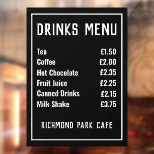 Drinks & Refreshments Price List
