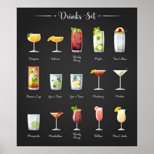 Drinks set poster (Front)