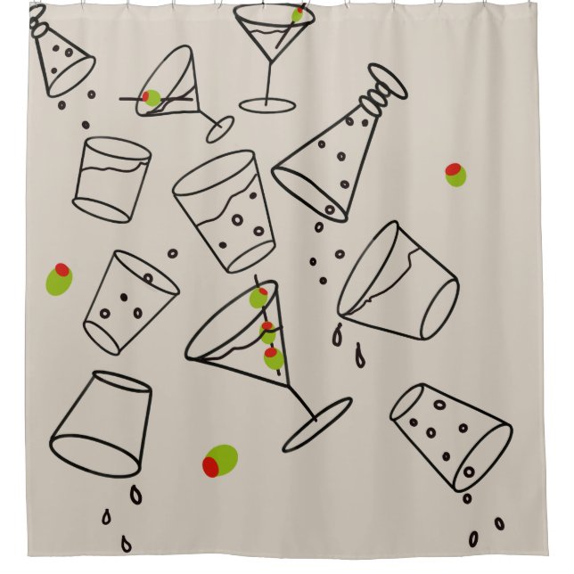 Drinks Shower Curtain (Front)