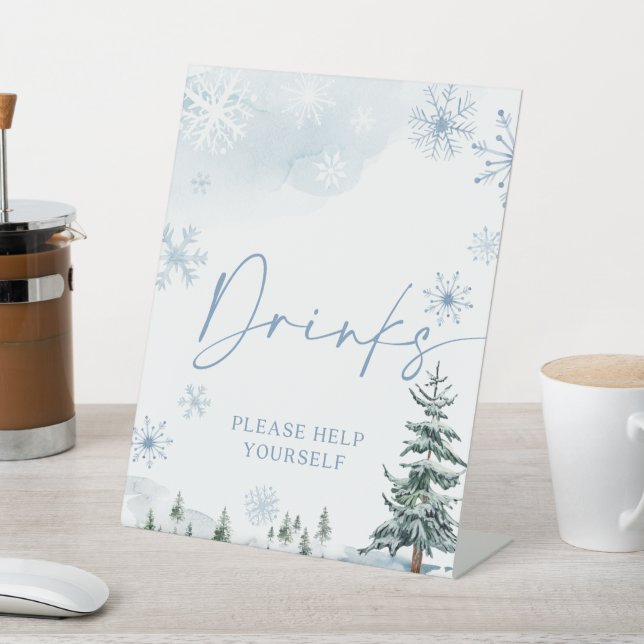 Drinks sign, baby shower sign, winter sign (In SItu)
