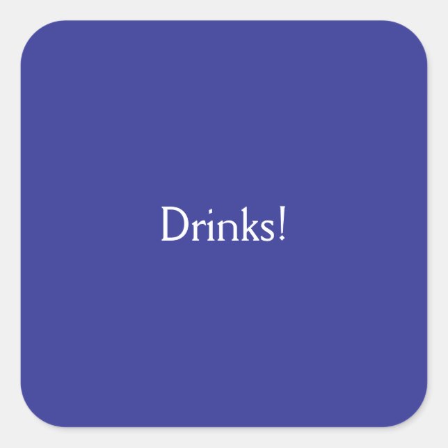 Drinks Square Sticker (Front)