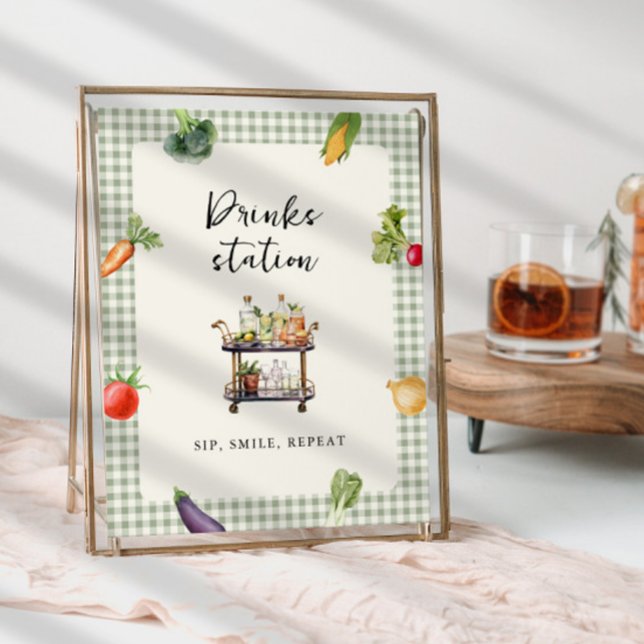Drinks Station Bar Table Sign Farm Bridal Shower (Creator Uploaded)