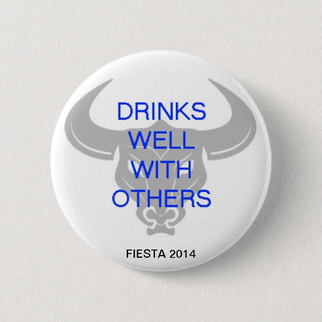 DRINKS WELL 6 CM ROUND BADGE (Front)