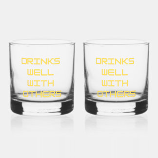 Drinks Well With Others Glass Set| Drinking Gift 