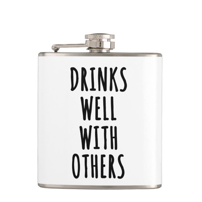 Drinks Well With Others Hip Flask (Front)