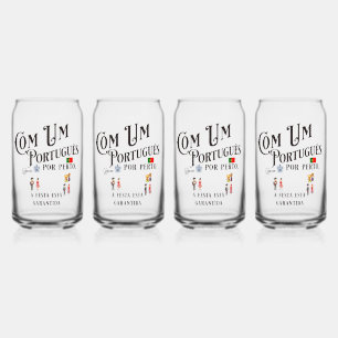Drinkware Set Com um Portugues por perto Can Glass