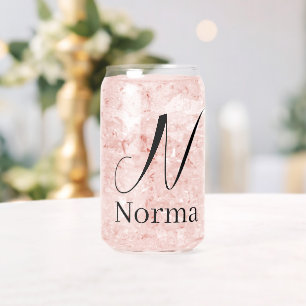 Drinkware Set Letter N Can Glass